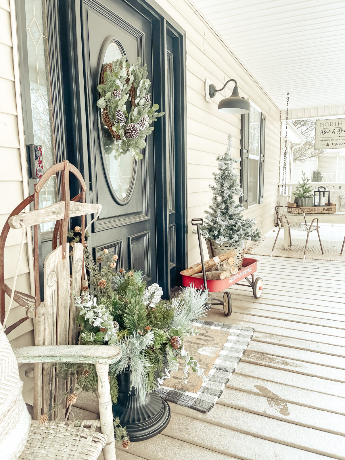 Cozy Farmhouse Winter Porch Itty Bitty Farmhouse