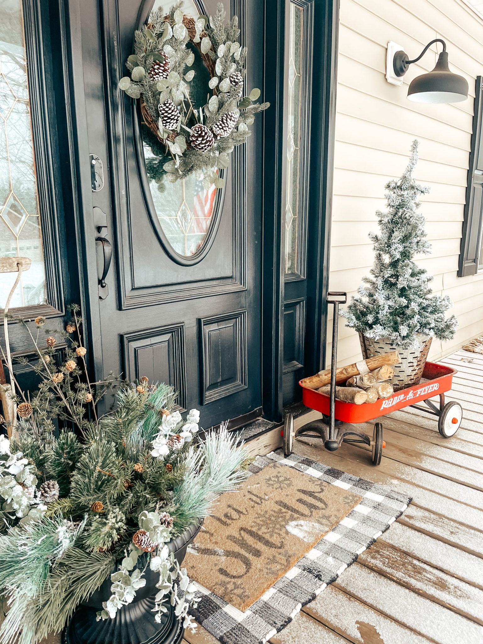 Cozy Farmhouse Winter Porch - Itty Bitty Farmhouse